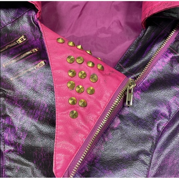 Descendants Mal Maleficent Disney Store Costume Jacket Pants Set Girls 7-8 - Picture 4 of 16